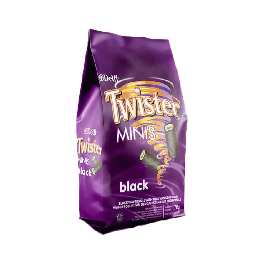 Twister Minis Black Vanilla Wafer Roll 70gram