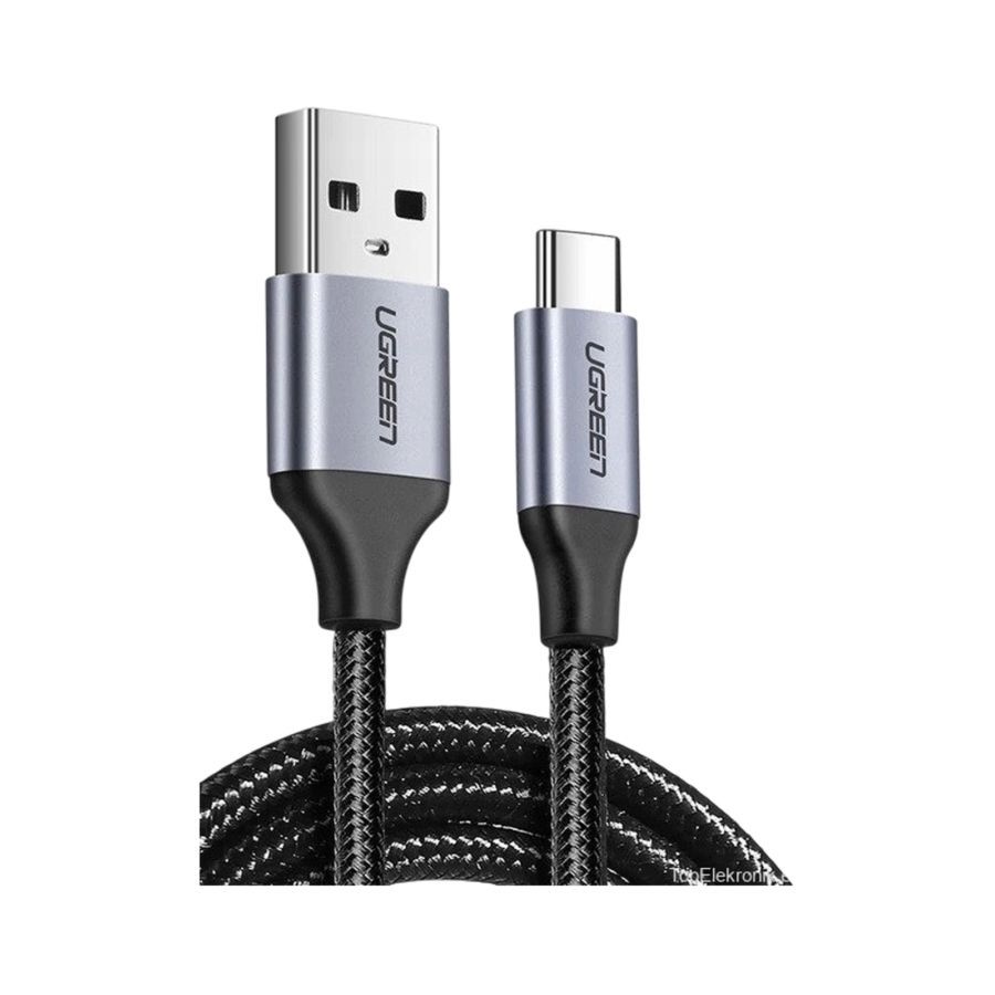 Ugreen Cable USB Type A to Type C Nylon 50 cm Black 1pcs