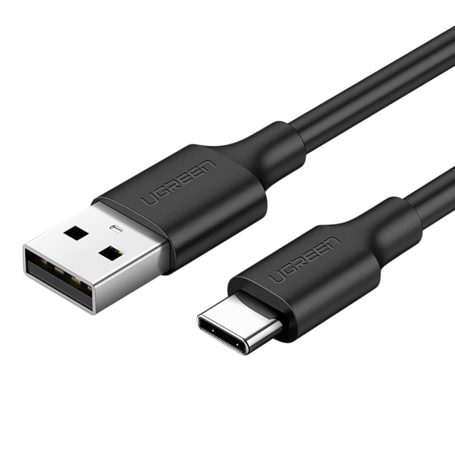 Ugreen Cable USB Type A to Type C PVC 25 cm Black 1pcs