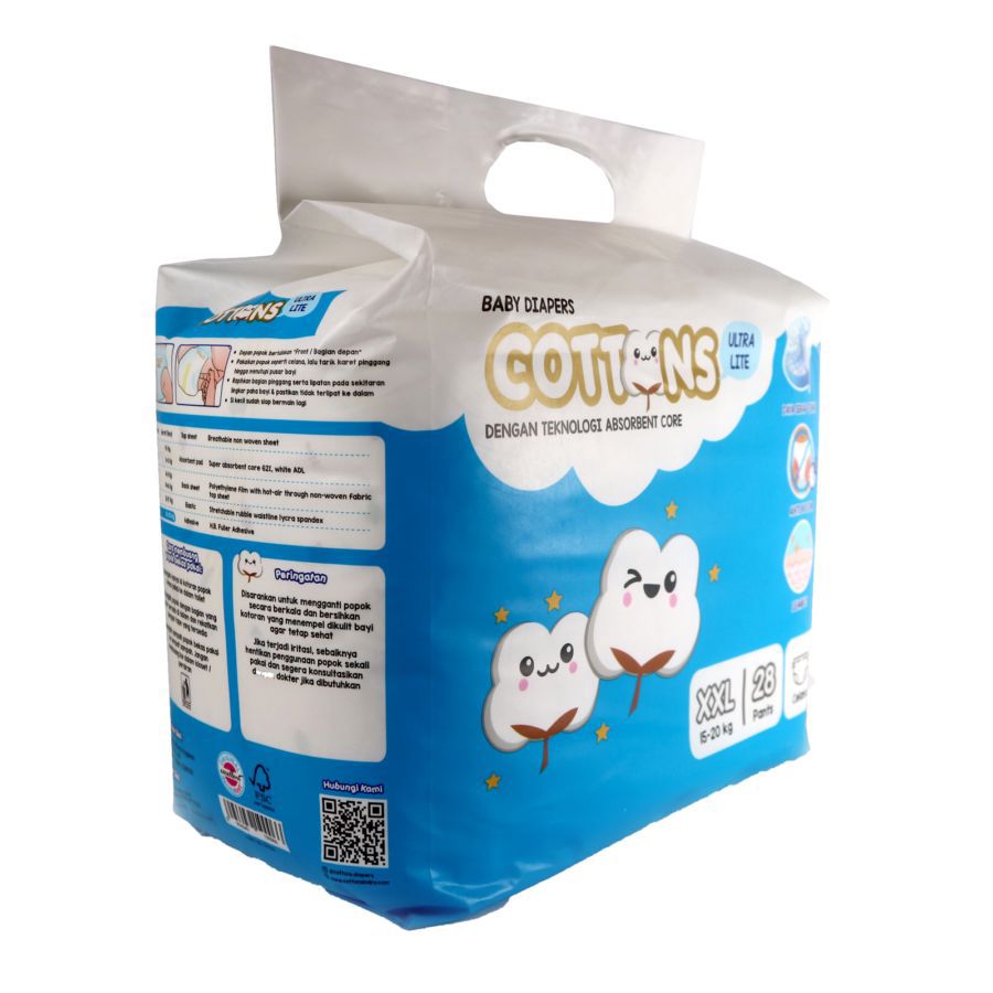 Cottons Baby Ultra Lite Pants DIapers XXL28 1pack