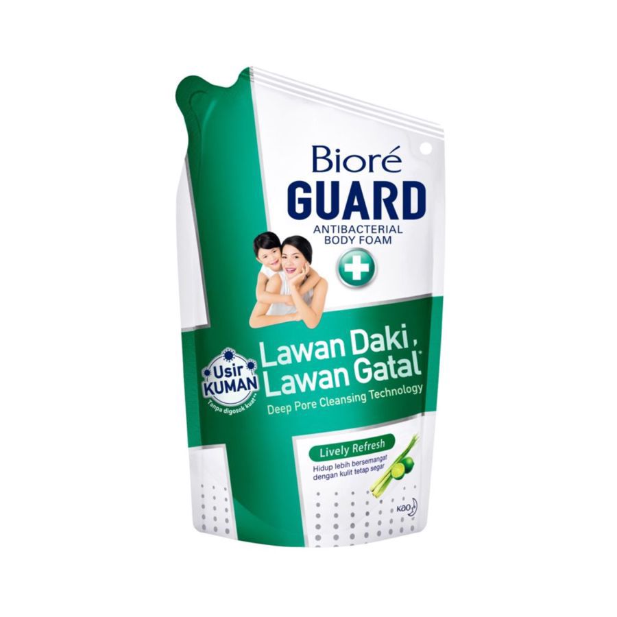 Biore Guard Refresh Lemongrass Antibacterial Body Foam Pouch 400ml