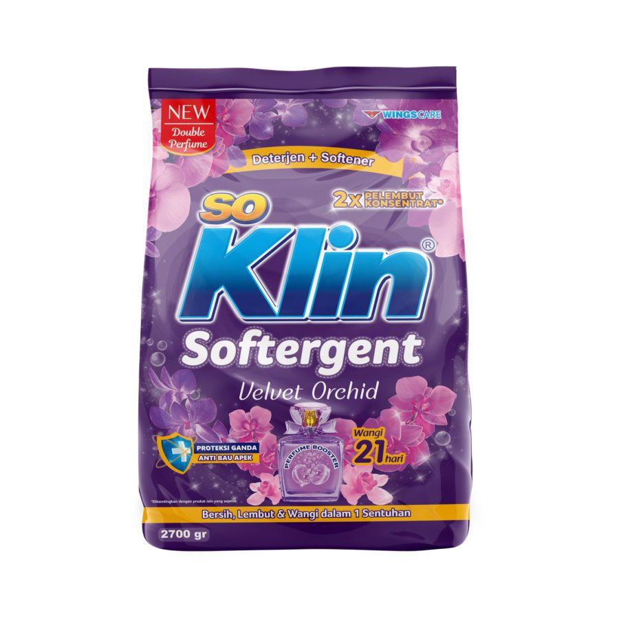 SoKlin Softergent Velvet Orchid Deterjen Bubuk 2700gram