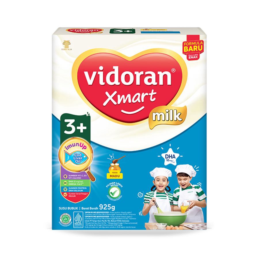 Vidoran Xmart 3+ Madu Susu Formula 3-5 Tahun 900gram