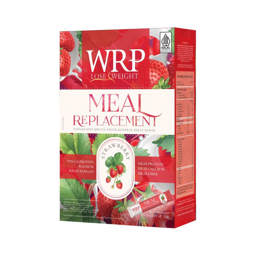 WRP Meal Replacement Strawberry Suplemen Diet & Pengelolaan Berat Badan