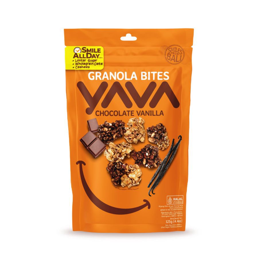 YAVA Chocolate Vanilla Granola Bites 125gram