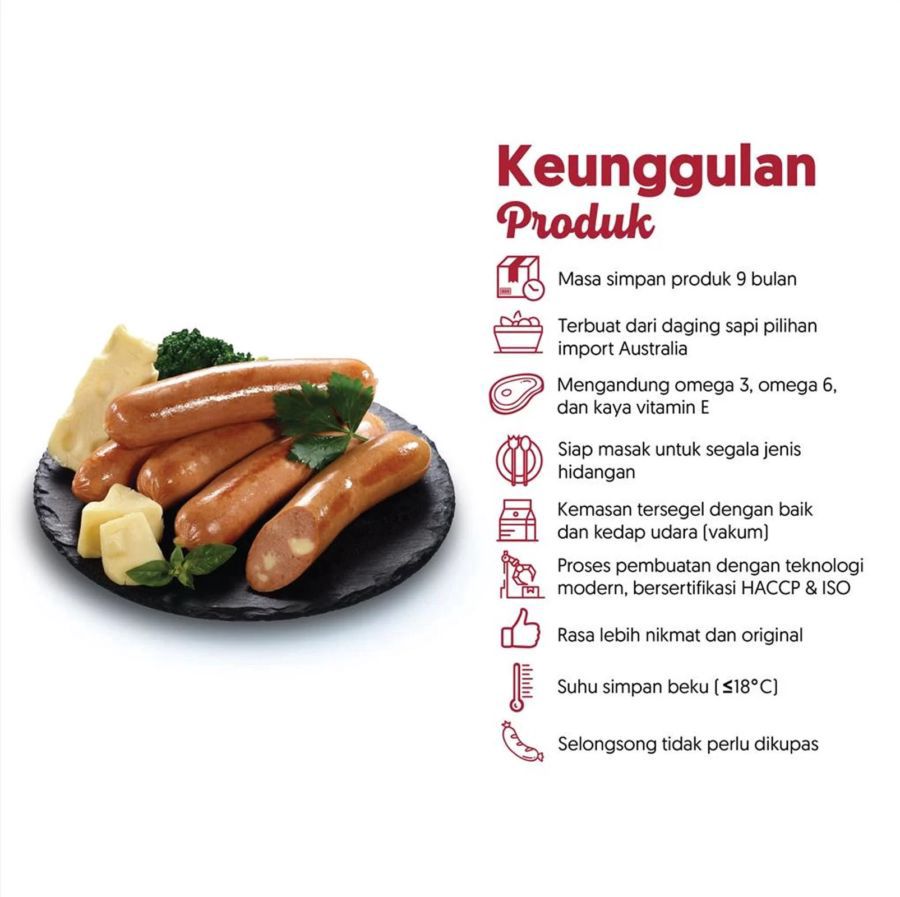 KIMBO Gold Plus Bratwurst Butter Cheese Isi 6 1pcs