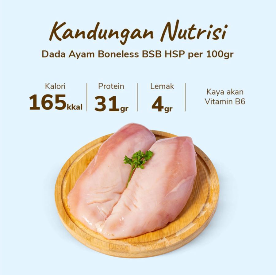 Dada Ayam Boneless HSP 450-550gram 450-500gram