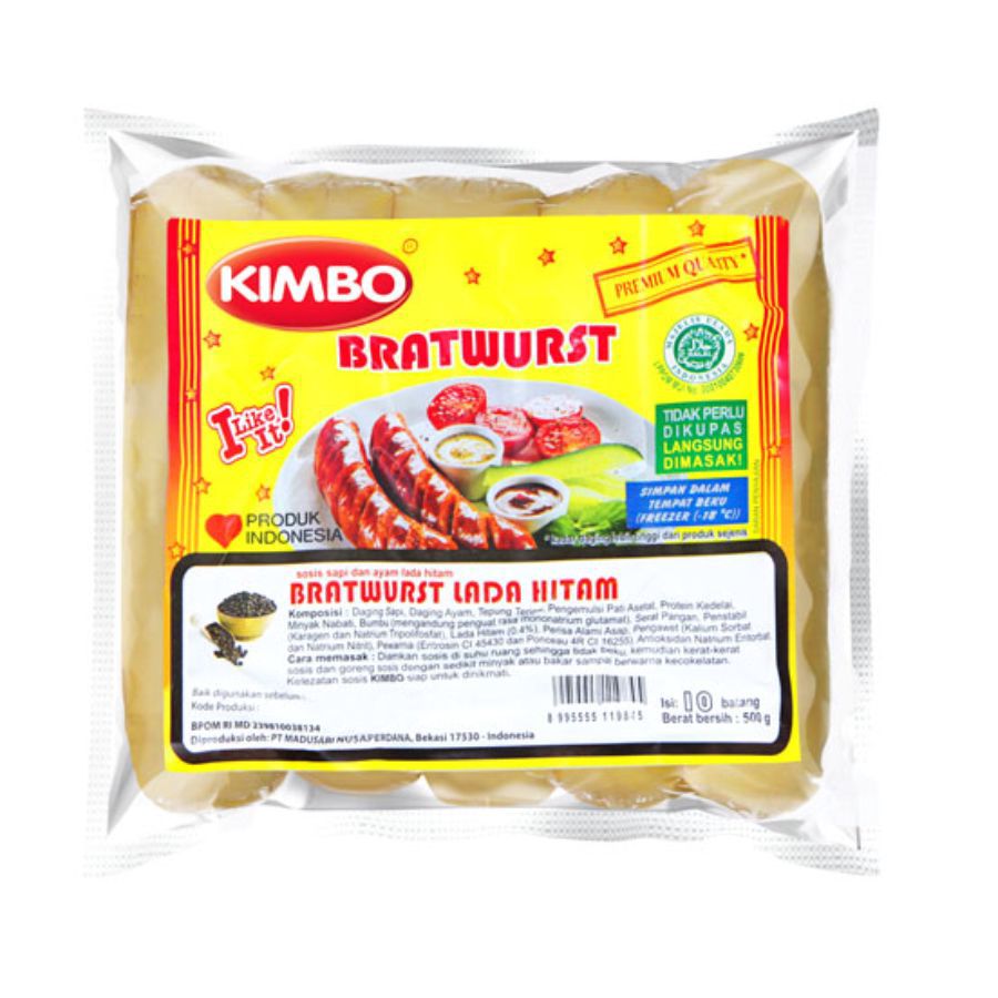 Kimbo Mini Bratwurst Lada Hitam 10pcs 500gram 1pcs