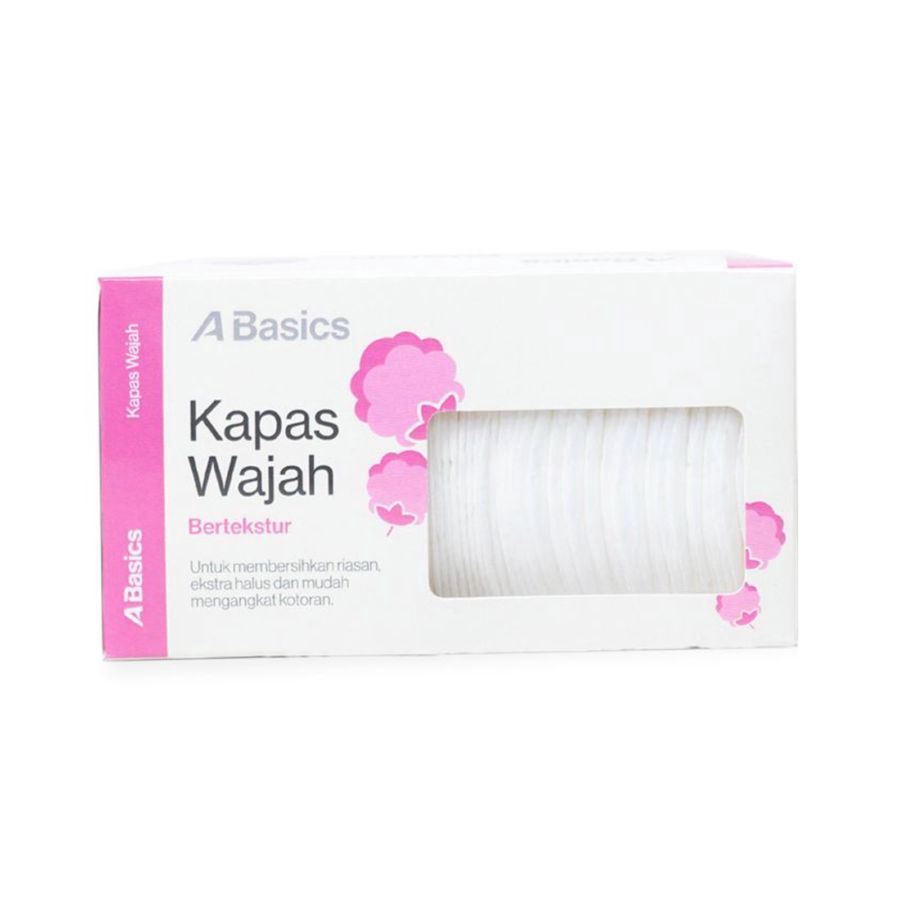 Kapas Wajah Berstekstur A Basics 80pcs