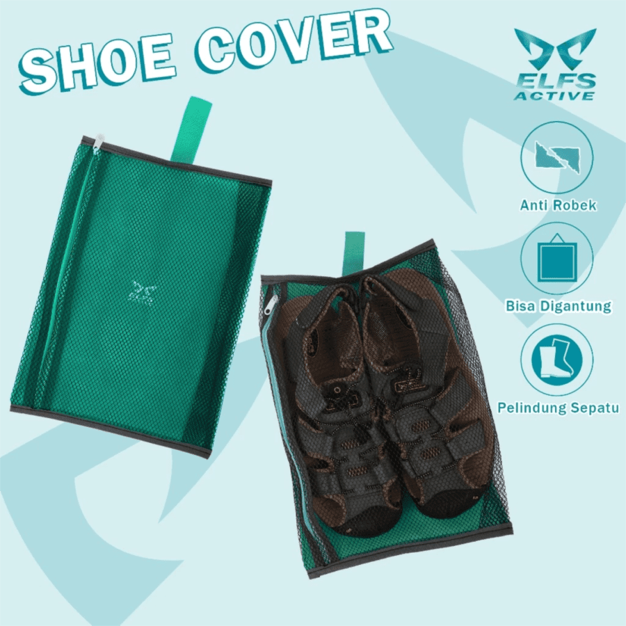 Elfs Active 3in1 Shoe Cover Pouch Jaring Multifungsi