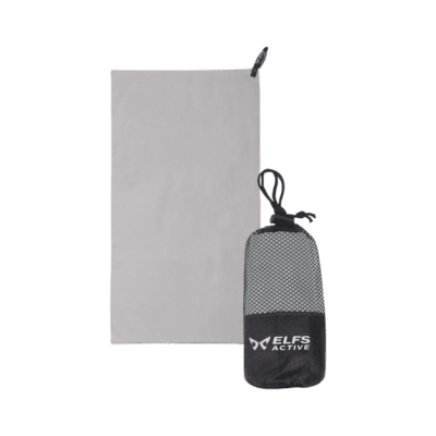 Elfs Active Handuk Microfiber Quick Dry Travelling Outdoor Abu Muda Size M