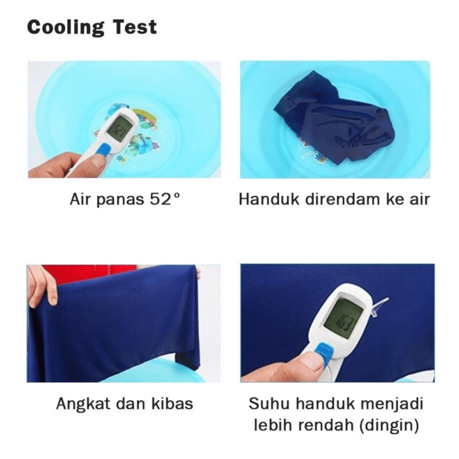 Elfs Active Sports Cooling Towel Portable Quick Dry Abu Muda 1pcs