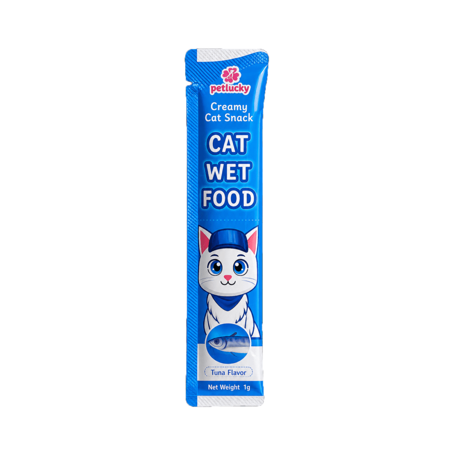 Petlucky Creamy Tuna Snack Kucing 5 pcs x 1 gram 1pack