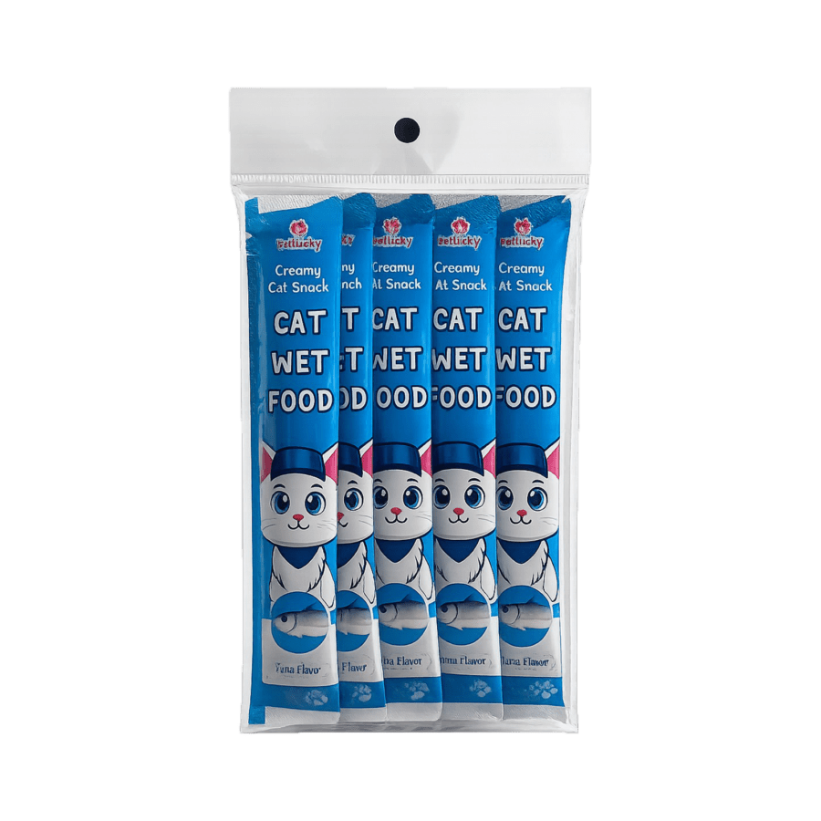 Petlucky Creamy Tuna Snack Kucing 5 pcs x 1 gram 1pack