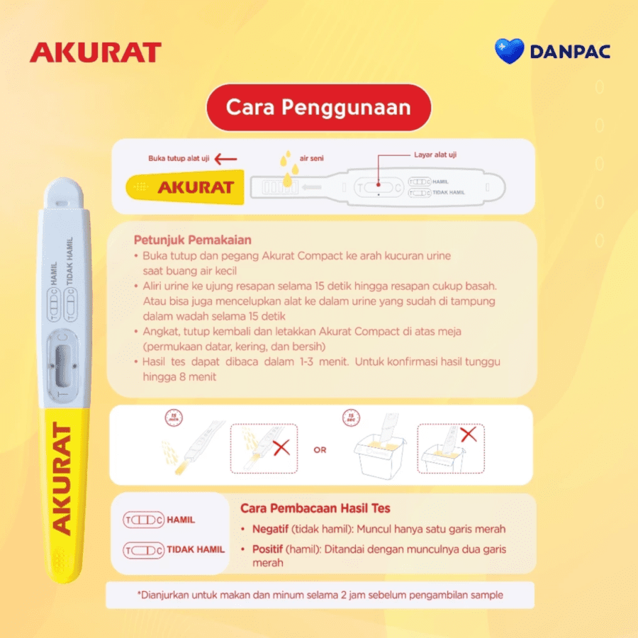 Akurat Compact Strip Alat Tes Kehamilan 1pcs