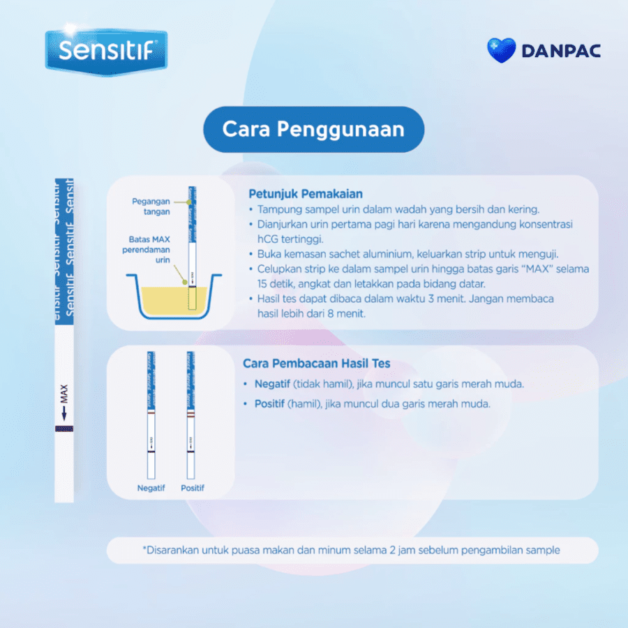 Sensitif Strip Test Pack Alat Tes Kehamilan