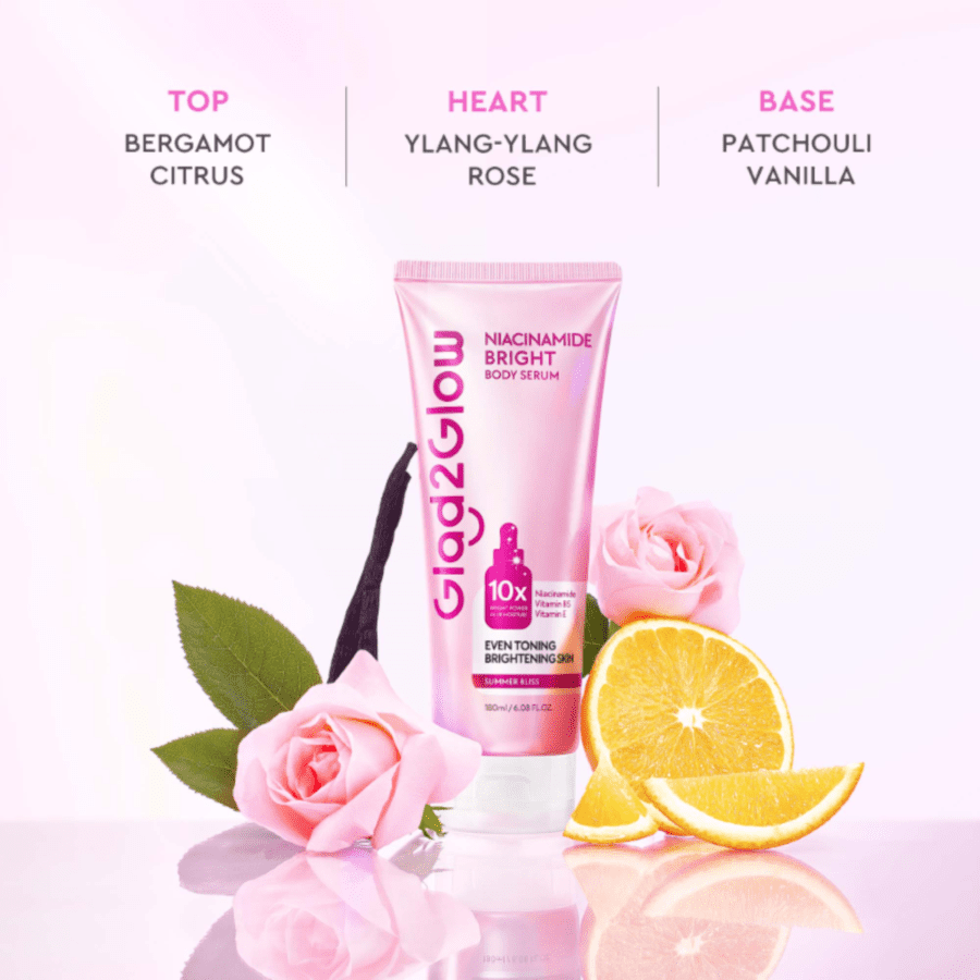 Glad2Glow Niacinamide Bright Body Serum 180ml