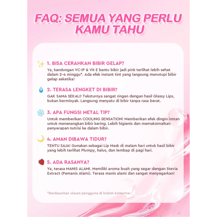 Glad2Glow Brightening Strawberry Glaze Lip Serum 7gram