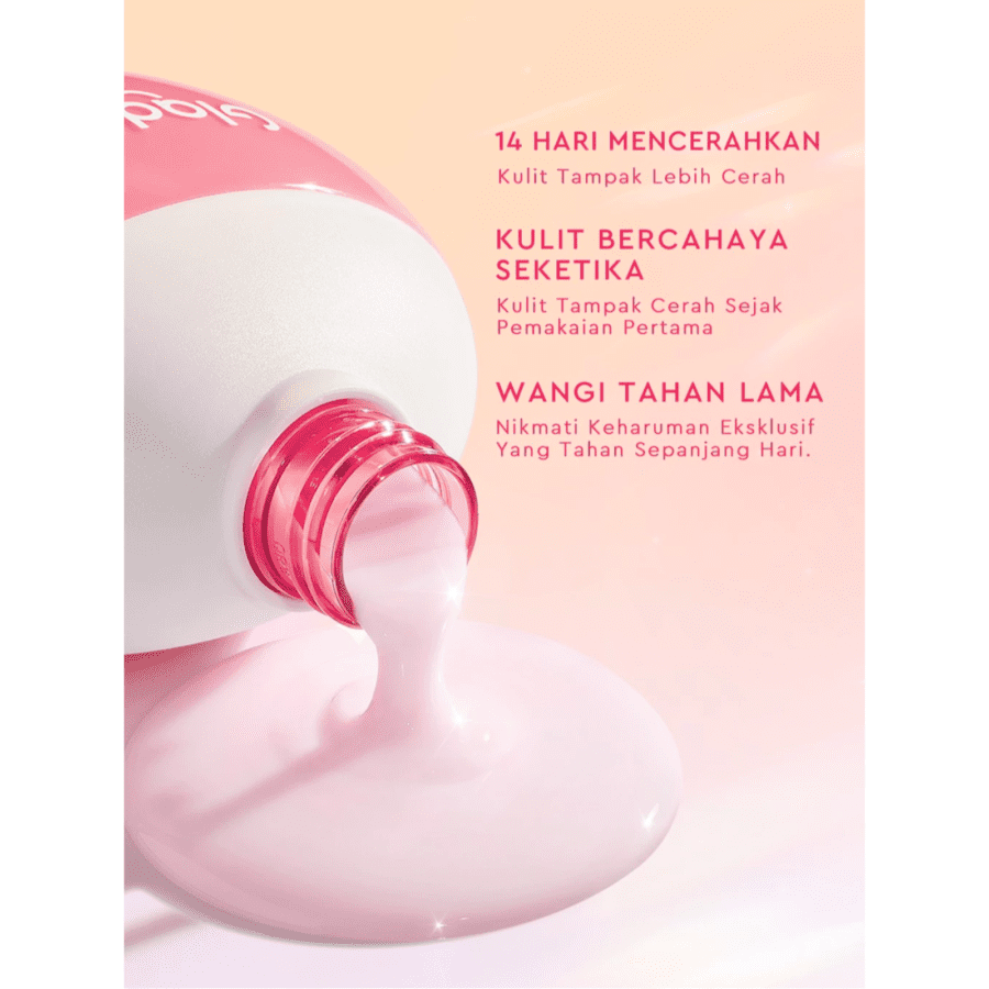 Glad2Glow Creamy Berry Overnight Bright Body Serum 180ml