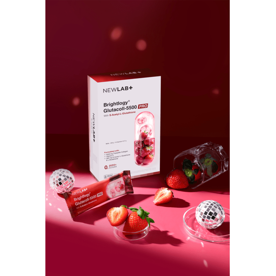 Newlab Brightlogy Glutacoll 5500 PRO Mini Suplemen Kolagen 17gram, 7sachet