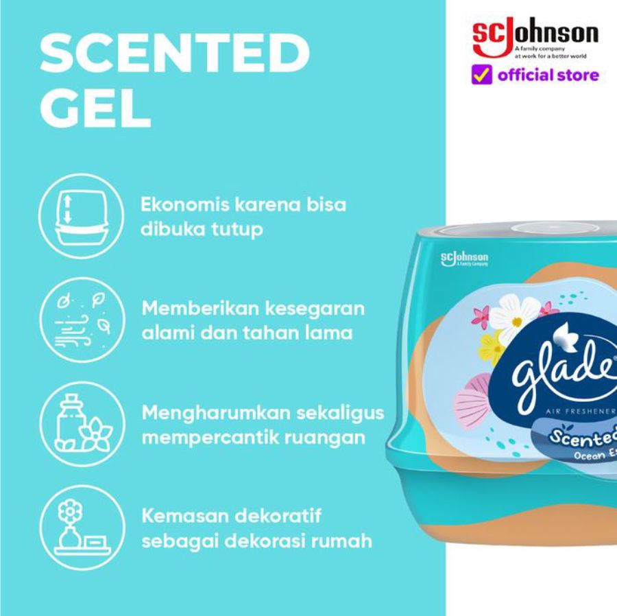 Glade Scented Gel Ocean Escape Pengharum Ruangan