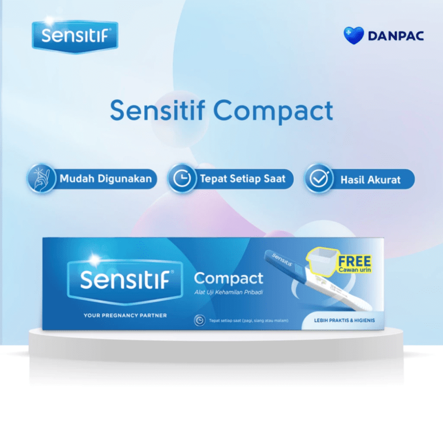 Sensitif Compact Alat Uji Kehamilan 1pcs