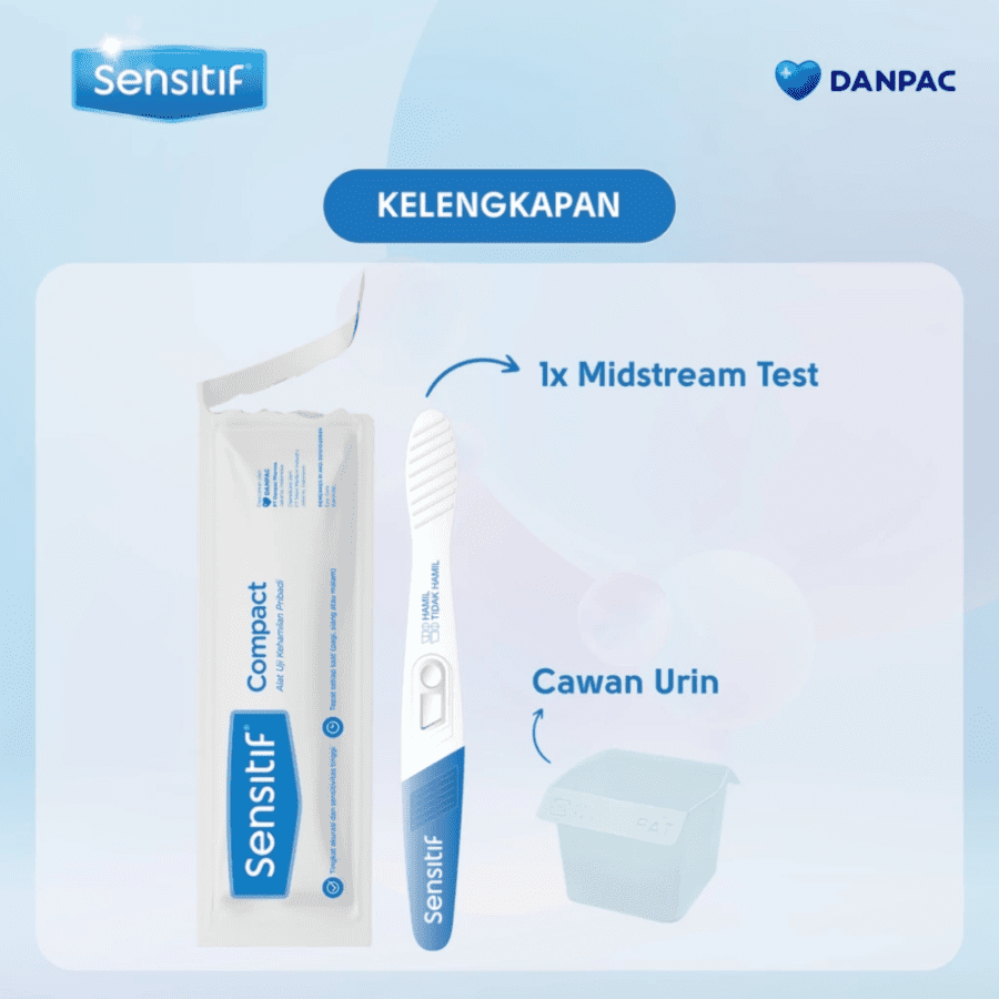 Sensitif Compact Alat Uji Kehamilan 1pcs
