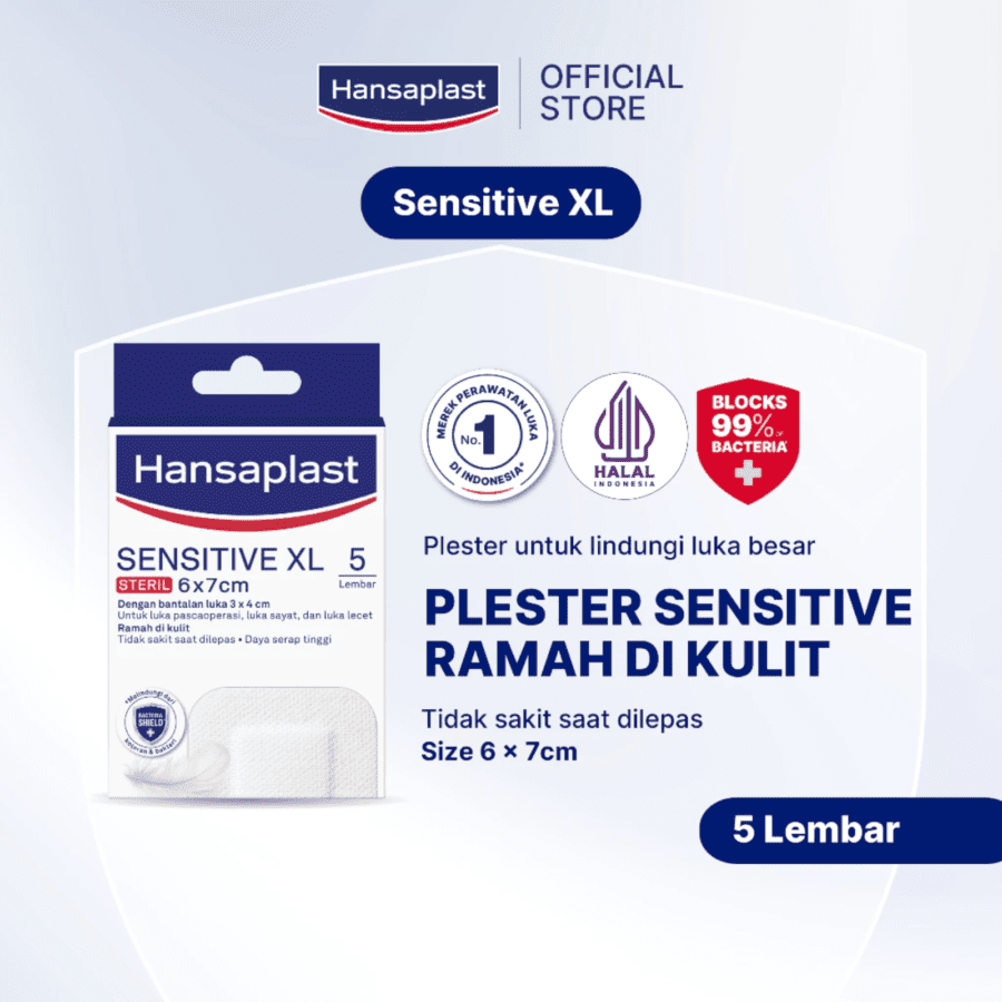 Hansaplast Sensitive Steril XL Plester Luka