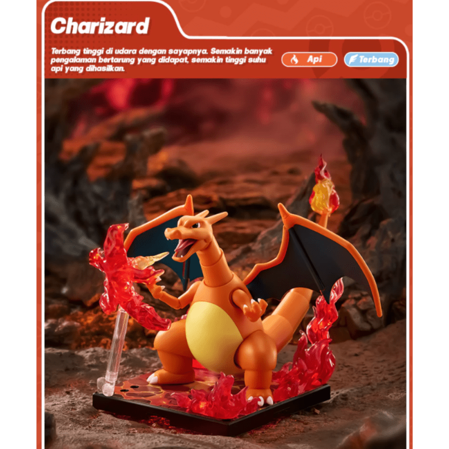 Blokees 74104 Classic Edition Pokemon Charizard Mainan Figure
