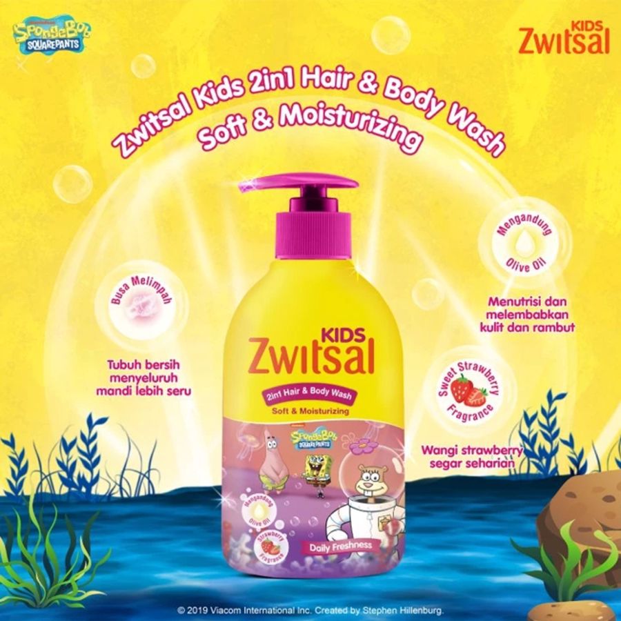 Zwitsal Kids 2in1 Hair & Body Wash Soft & Moisturizing