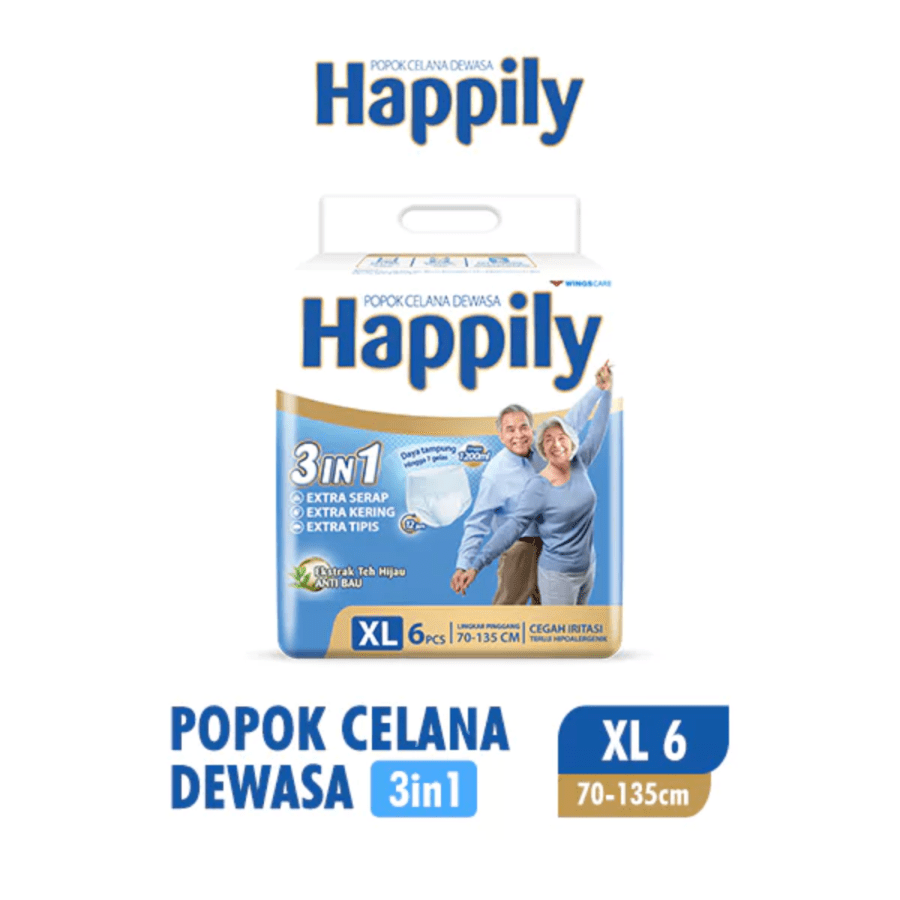 Happily 3in1 Popok Celana Dewasa XL6