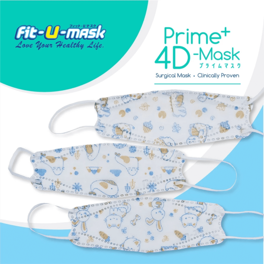 Fit-U 4D Prime+ Earloop Kids Mask 1 Box