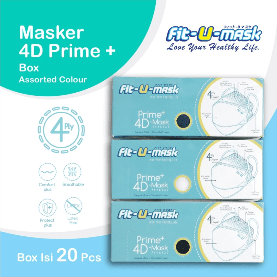 FIT U Mask 4D Prime+ Surgical Mask 1 Box