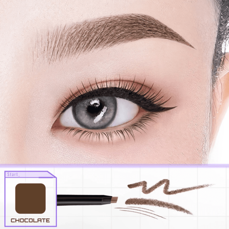 Somethinc Brow Filler Slim Retractable Chocolate Eyebrow Pencil