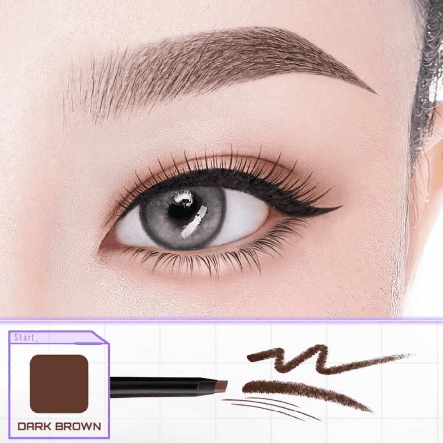 Somethinc Brow Filler Slim Retractable Dark Brown Eyebrow Pencil