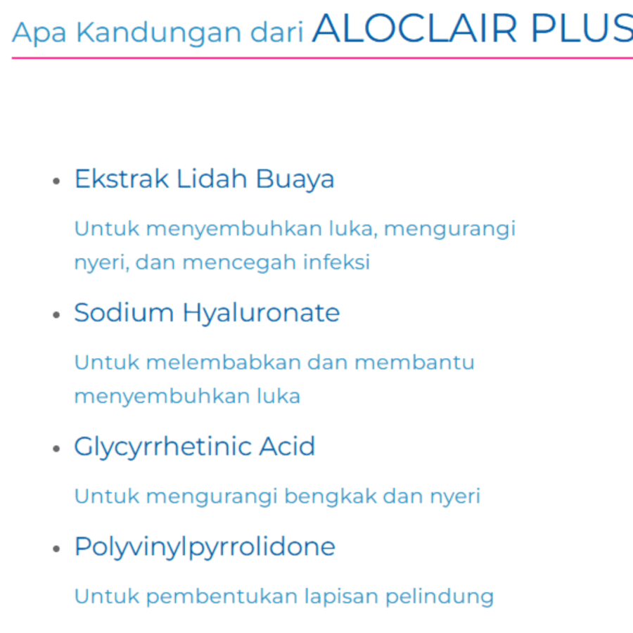 Aloclair Plus Spray Obat Sariawan
