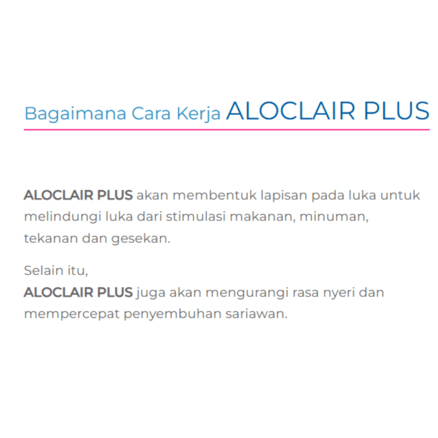 Aloclair Plus Spray Obat Sariawan