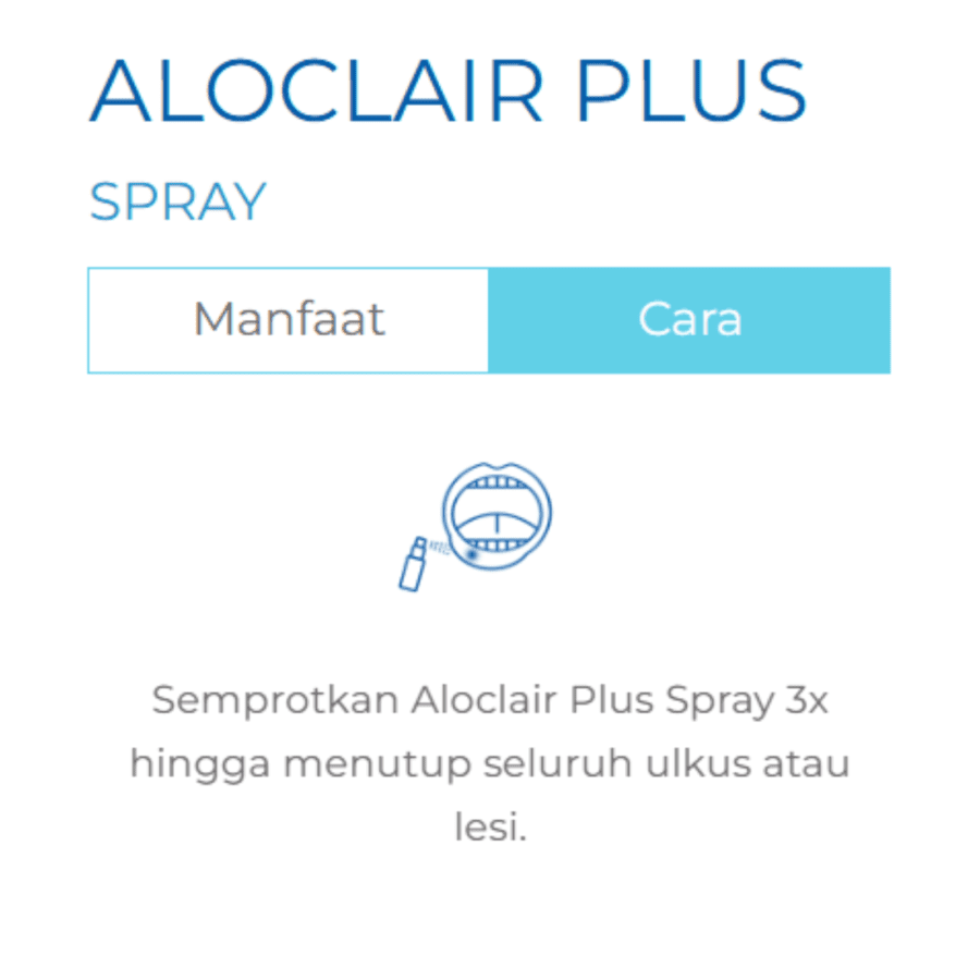 Aloclair Plus Spray Obat Sariawan