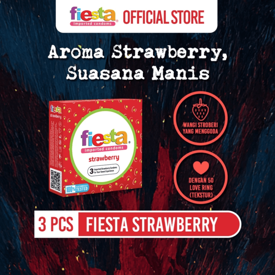 Fiesta Strawberry Kondom Pria