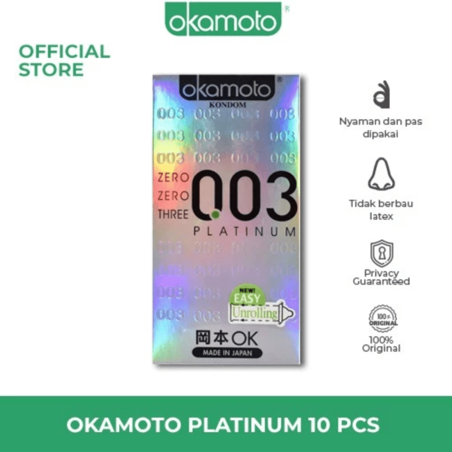 Okamoto 003 Platinum Kondom Pria 10sachets