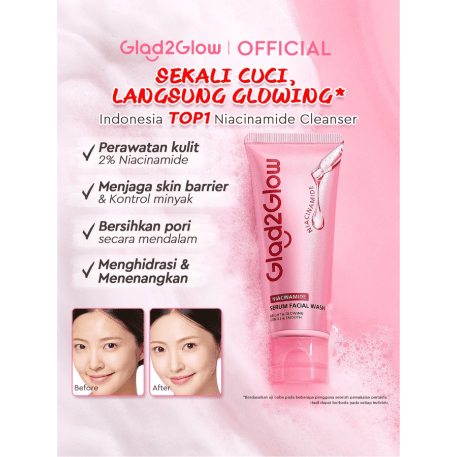 Glad2Glow Glad2Glow Niacinamide Serum Facial Wash 70gram