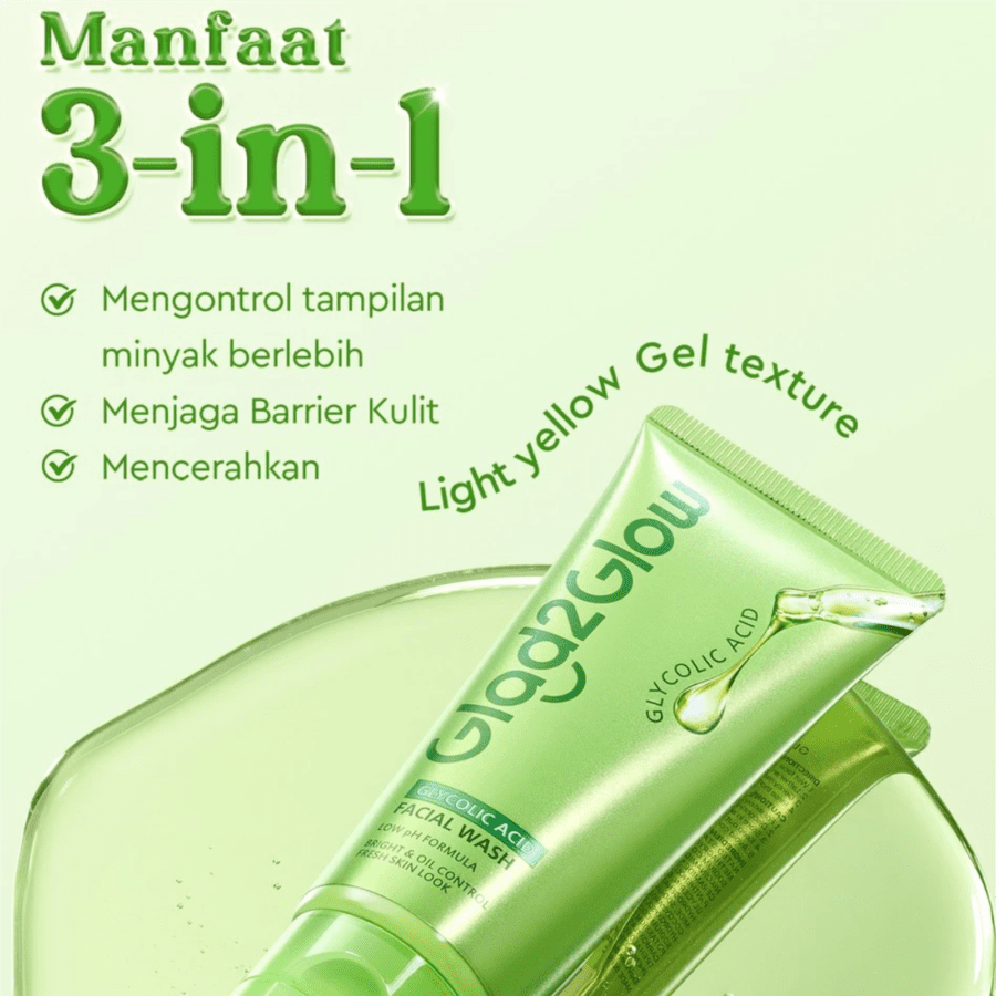 Glad2Glow Glycolic Acid Facial Wash Tube