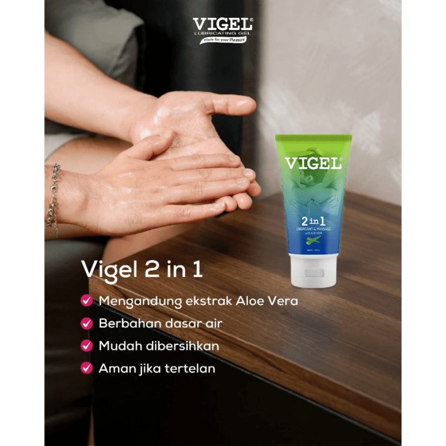 Vigel 2in1 Lubricant & Massage with Aloe Vera Gel Pelumas