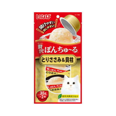 INABA CIAO Pon Churu Puding Creamy Chicken Fillet With Scallop Snack Kucing 2 pcs x 35 gram