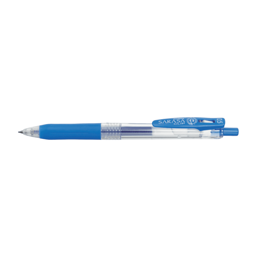 Zebra Pale Blue Sarasa Clip Gel Pen 0.5 mm