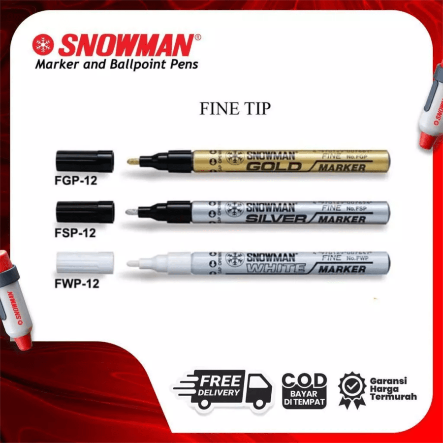 Snowman Silver Permanent Paint Marker FSP-12