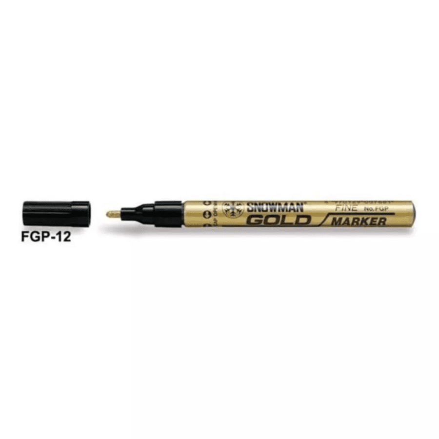 Snowman Gold Permanent Paint Marker FGP-12