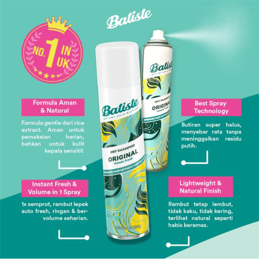 Batiste Original Clean & Classic Dry Shampoo
