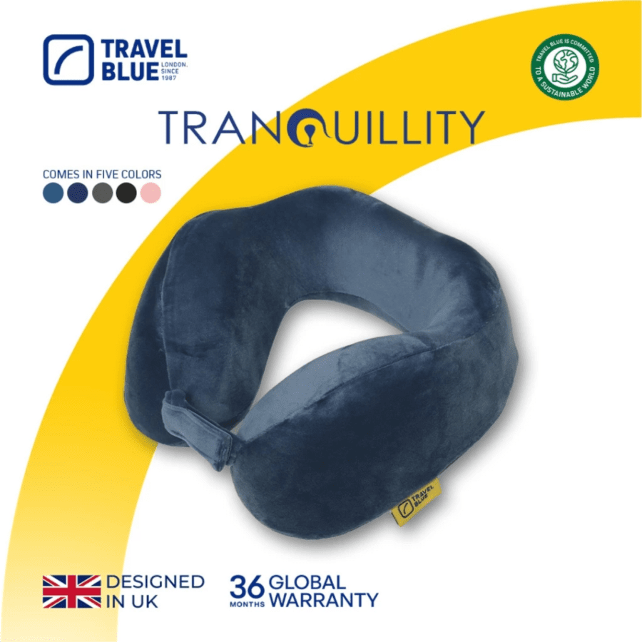 Travel Blue Tranquillity Memory Foam Travel Pillow Blue 1pcs