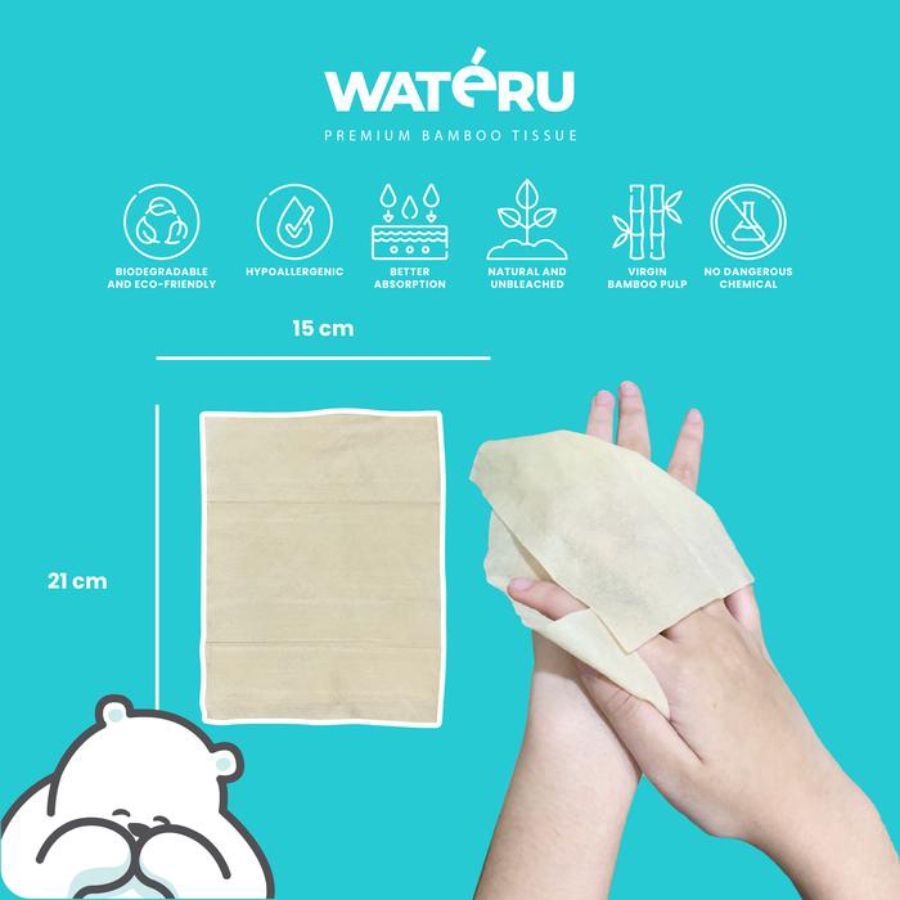 Wateru Baby Wet Wipes 8 pcs x 8 sheets 1pcs